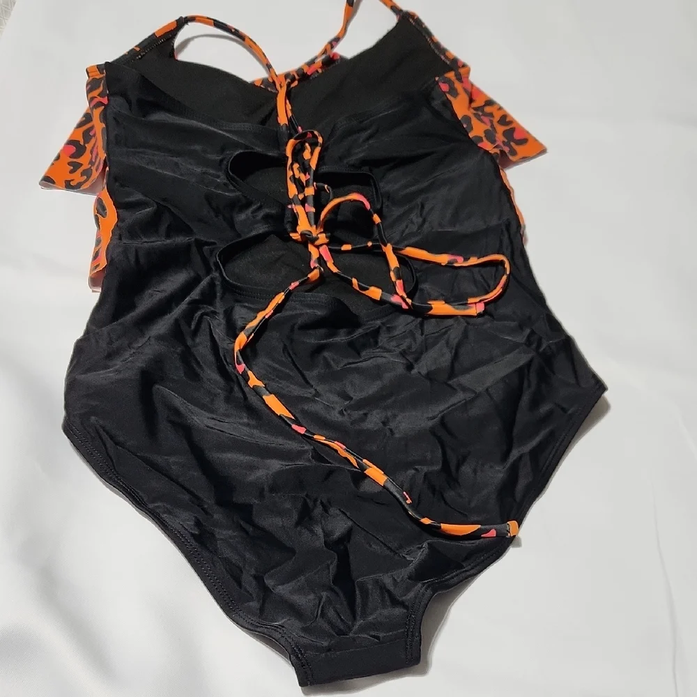 Leopard Print Ruffle Swimsuit - Picture 5 of 5